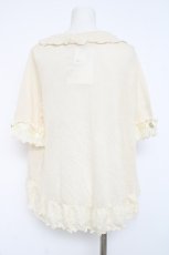 画像2: axes femme / フリルレース半袖カーディガン M 生成り Y-26-08-16-017-AX-TO-SZ-ZY (2)
