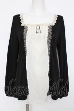 画像1: axes femme / カットワークレースプルオーバー M 黒 Y-26-08-16-023-AX-TO-SZ-ZY (1)