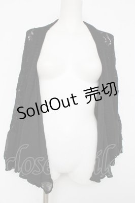 Preview of 透かしニットポンチョ M 黒