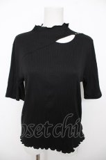 画像1: axes femme / カットワークプチハイトップス F 黒 Y-26-08-18-038-AX-TO-SZ-ZY (1)