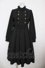 画像1: axes femme kawaii / ナポレオン長袖ワンピース M 黒 Y-26-08-18-078-AX-OP-SZ-ZY (1)