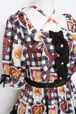画像5: axes femme kawaii / ベアズベーカリー柄ロングワンピース M 黒 Y-26-08-18-080-AX-OP-SZ-ZY (5)