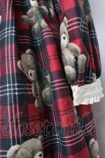画像3: Emily Temple cute / Teddy Bear Tartanワンピース  赤 Y-26-08-18-096-ET-OP-SZ-ZY (3)