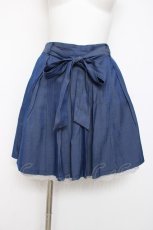 画像1: axes femme / ボックスプリーツスカパン M ブルー Y-26-08-18-114-AX-PA-SZ-ZY (1)