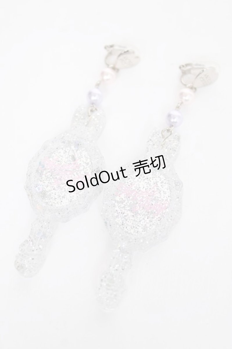 画像1: Angelic Pretty / Bunny Mirrorイヤリング  シルバー Y-26-08-20-001-AP-AC-SZ-ZS (1)