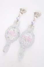 画像1: Angelic Pretty / Bunny Mirrorイヤリング  シルバー Y-26-08-20-001-AP-AC-SZ-ZS (1)