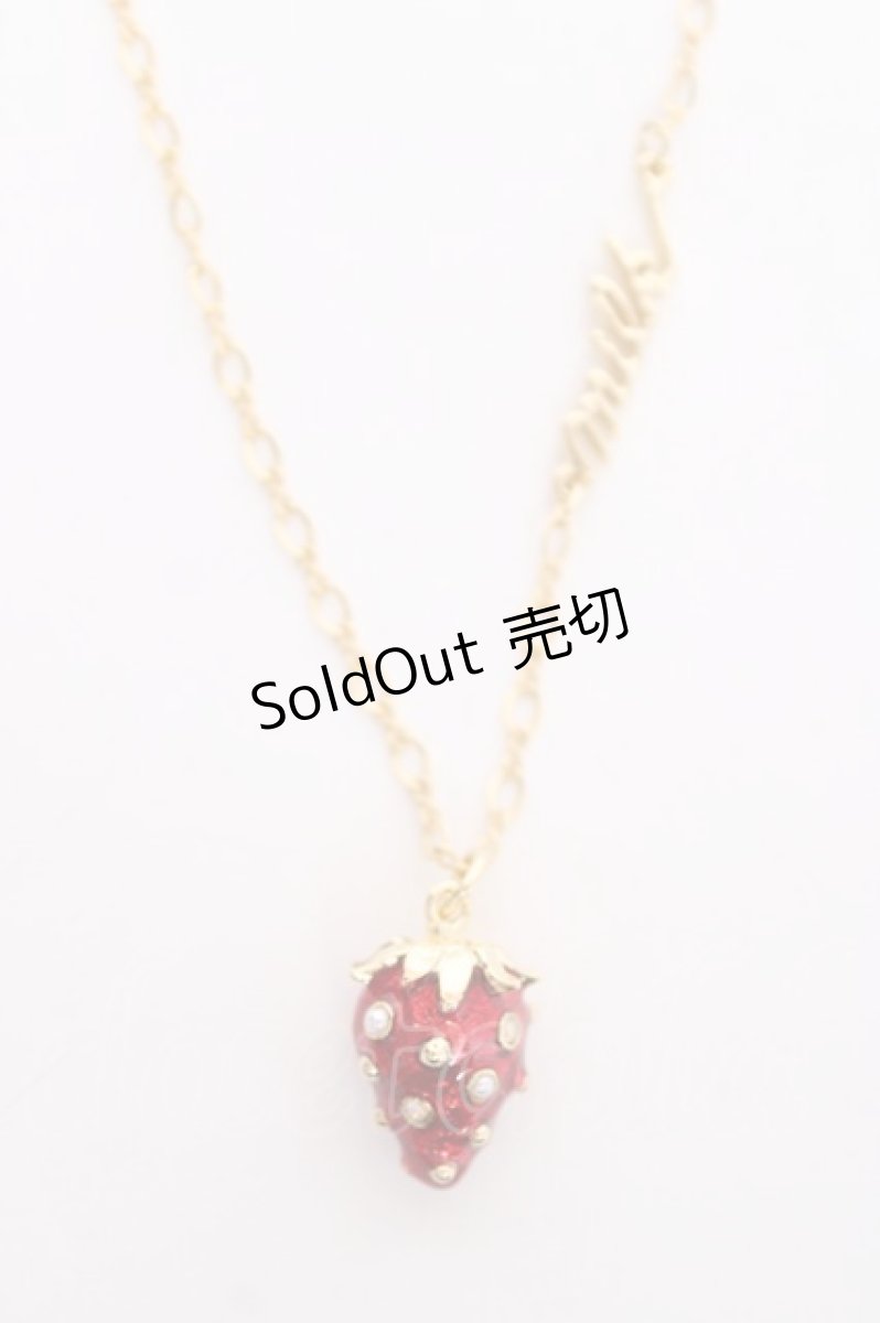 画像1: MILK / berry kiss ネックレス  ゴールド×レッド Y-26-08-20-005-ML-AC-SZ-ZY (1)