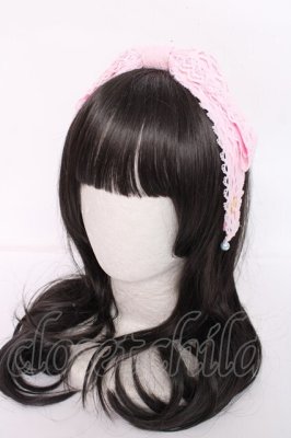 Preview of Sweetトーションリボンカチューシャ  ピンク