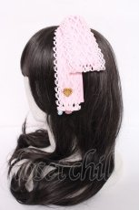 画像2: Angelic Pretty / Sweetトーションリボンカチューシャ  ピンク Y-26-08-20-048-AP-AC-IG-ZS (2)