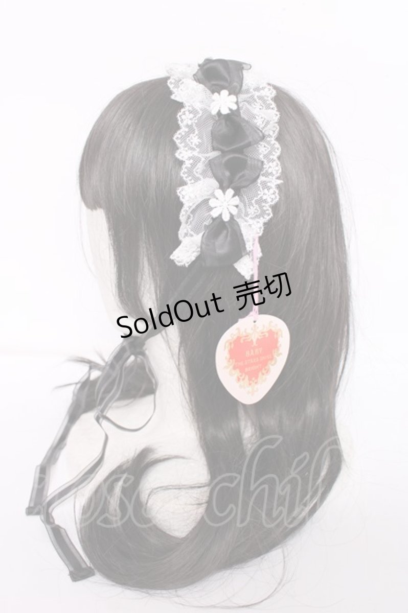 画像2: BABY,THE STARS SHINE BRIGHT / マーガレットのPetit Menuetヘッドドレス  黒×白 Y-26-08-20-056-BA-AC-SZ-ZS (2)