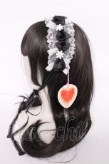 画像2: BABY,THE STARS SHINE BRIGHT / マーガレットのPetit Menuetヘッドドレス  黒×白 Y-26-08-20-056-BA-AC-SZ-ZS (2)
