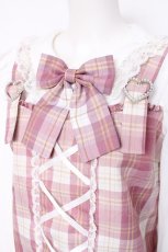 画像3: Princess Melody / サスペンダー付きチェックブラウス F ピンク Y-26-08-20-093-LO-TO-TE-ZY (3)
