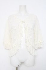 画像1: PINK HOUSE / あじさいモチーフ使いニットボレロ F シロ Y-26-08-20-105-LO-TO-SZ-ZT (1)