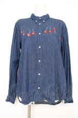 画像1: INGEBORG / チェリー刺繍デニムブラウス  インディゴ Y-26-08-20-115-LO-BL-SZ-ZT0823E (1)