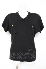 画像1: INGEBORG / ポケット付き半袖トップス  黒 Y-26-08-20-117-LO-TO-SZ-ZT065 (1)