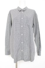 画像1: INGEBORG / ロゴ刺繍ビッグシャツ  黒 Y-26-08-20-121-LO-BL-SZ-ZY (1)