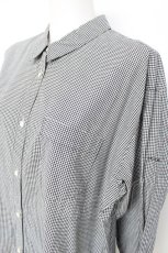 画像3: INGEBORG / ロゴ刺繍ビッグシャツ  黒 Y-26-08-20-121-LO-BL-SZ-ZY (3)