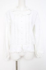 画像1: INGEBORG / 刺繍入りテープデザインブラウス F 白 Y-26-08-20-123-LO-BL-SZ-ZY (1)