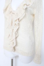 画像3: INGEBORG / フリル総レースブラウス  キナリ Y-26-08-20-124-LO-BL-SZ-ZY (3)