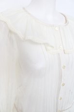 画像4: Melody BasKet / 朝霧を纏うブラウス M 生成り Y-26-08-20-149-LO-BL-SZ-ZY (4)