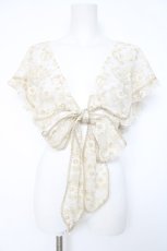 画像1: metamorphose / レースストール  オフ白×ゴールド Y-26-08-20-150-ME-ZA-SZ-ZY (1)