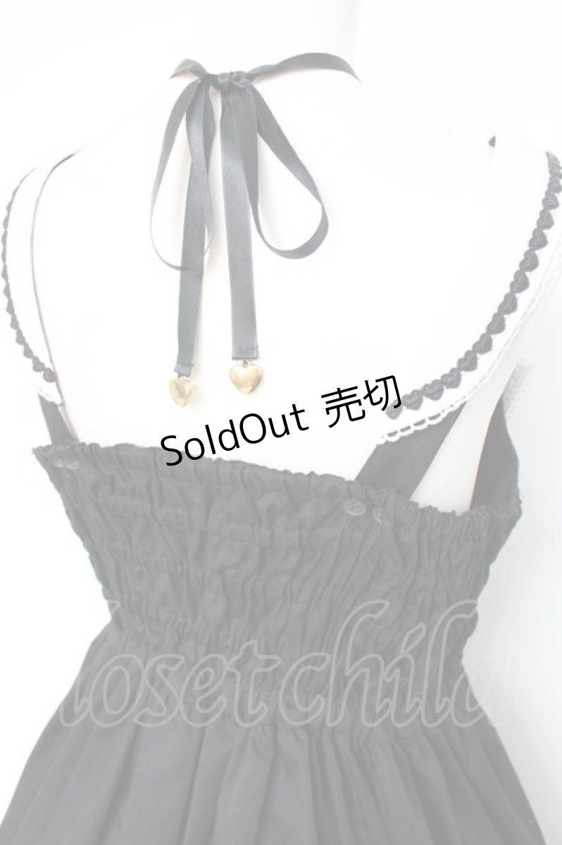 画像4: metamorphose / Chelsea エプロン付ジャンパースカート  黒 Y-26-08-20-151-ME-OP-SZ-ZY (4)