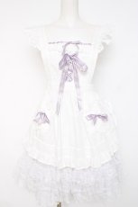 画像1: BABY,THE STARS SHINE BRIGHT / お菓子な星空のエプロン  ホワイト/ラベンダー Y-26-08-20-156-BA-OP-SZ-ZY (1)
