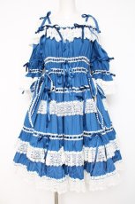 画像1: BABY,THE STARS SHINE BRIGHT / Confiture Ribbonワンピース  ブルー Y-26-08-20-158-BA-OP-SZ-ZY (1)