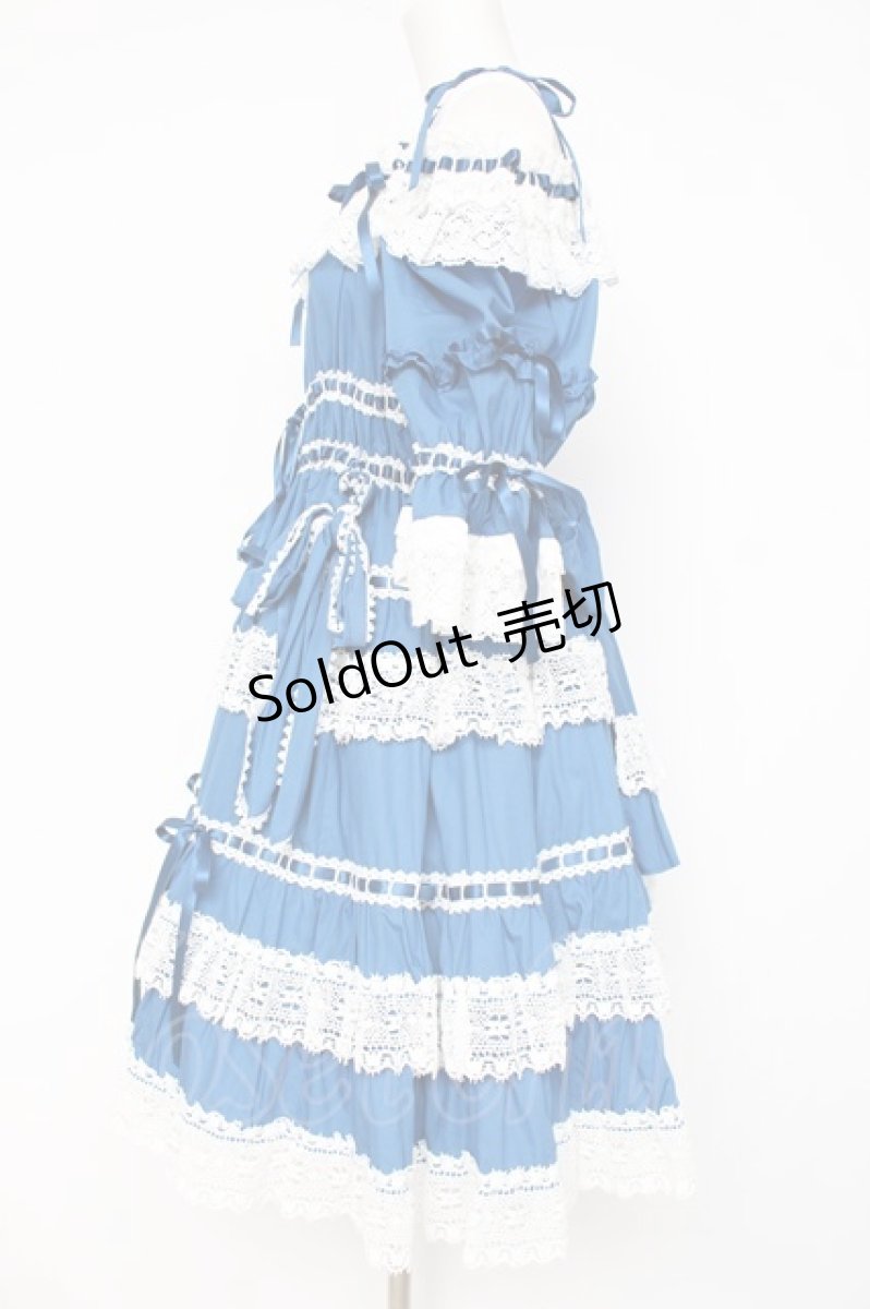 画像2: BABY,THE STARS SHINE BRIGHT / Confiture Ribbonワンピース  ブルー Y-26-08-20-158-BA-OP-SZ-ZY (2)