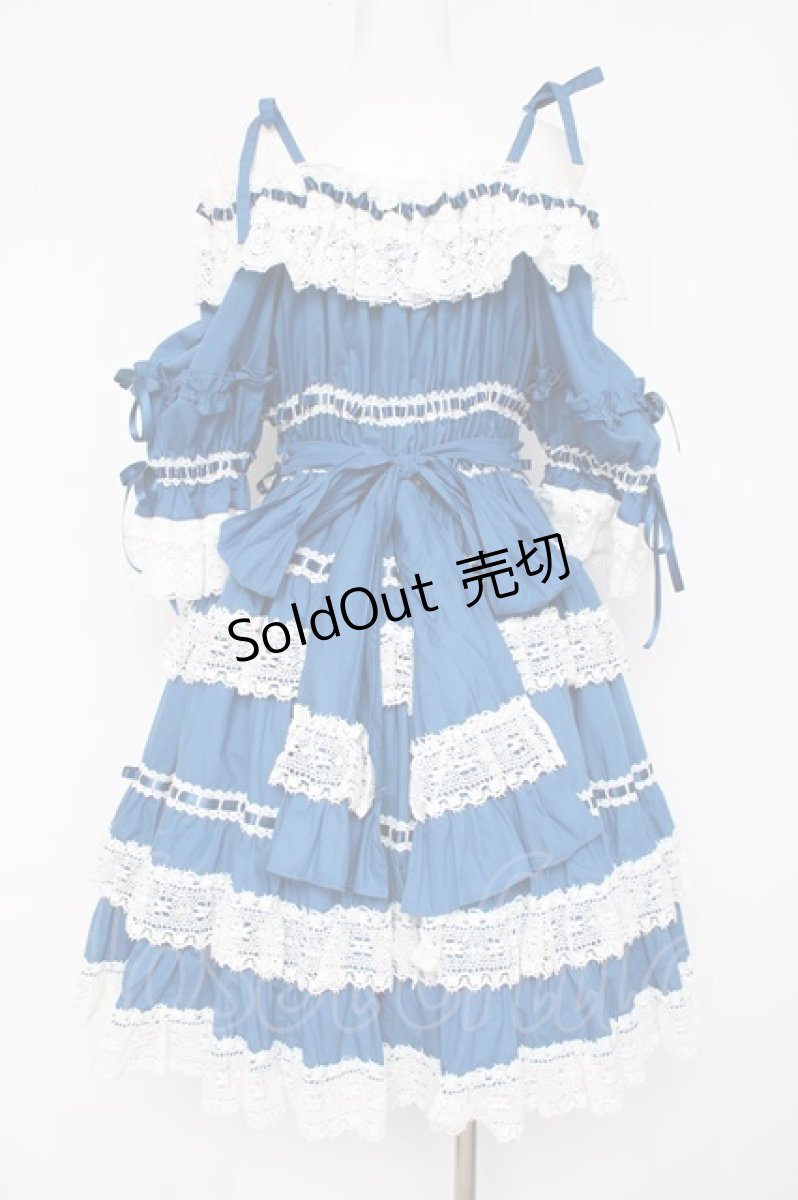 画像3: BABY,THE STARS SHINE BRIGHT / Confiture Ribbonワンピース  ブルー Y-26-08-20-158-BA-OP-SZ-ZY (3)