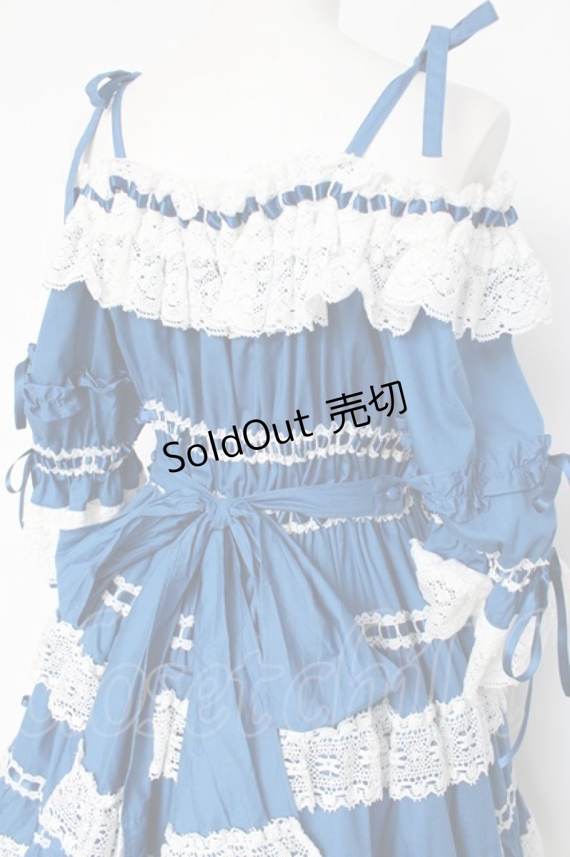 画像4: BABY,THE STARS SHINE BRIGHT / Confiture Ribbonワンピース  ブルー Y-26-08-20-158-BA-OP-SZ-ZY (4)
