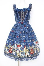 画像1: Angelic Pretty / Wonder Fortuneジャンパースカート  ブルー Y-26-08-20-160-AP-OP-SZ-ZS (1)