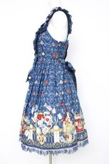 画像2: Angelic Pretty / Wonder Fortuneジャンパースカート  ブルー Y-26-08-20-160-AP-OP-SZ-ZS (2)
