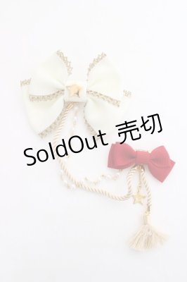 Preview of カーニバルサテンブローチ  オフ×赤
