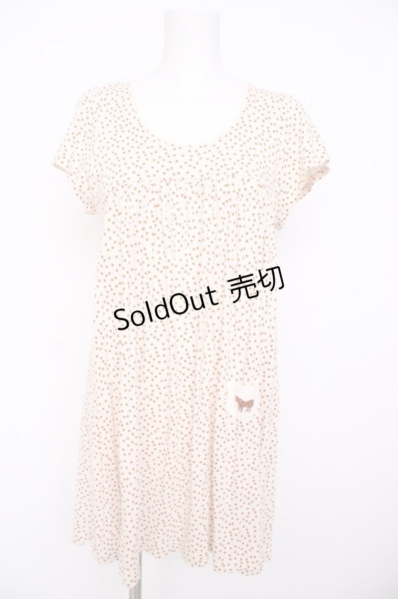 画像1: Franche Lippee / ドット柄カットワンピース M 生成り Y-26-08-22-037-LO-OP-SZ-ZT736 (1)