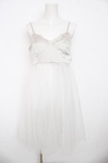 画像1: mon lily / ビスチェ風ワンピース M グレー×白 Y-26-08-22-056-LO-OP-SZ-ZT734 (1)