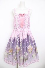 画像1: axes femme kawaii / ブルーミングガーデンジャンパースカート M ピンク Y-26-08-22-061-AX-OP-SZ-ZT0824F (1)