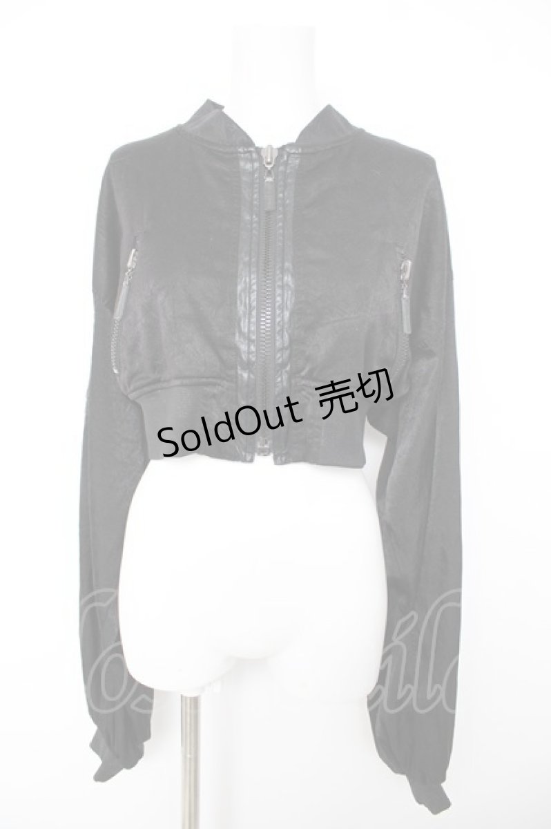 画像1: Qutie Frash /  バックメッシュショートトップス  黒 Y-26-08-22-008-QU-TO-SZ-ZY (1)