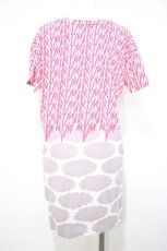 画像2: mintdesigns / 切替総柄カットソー  オフｘピンクｘ紫 Y-26-08-22-093-PU-TO-AS-ZT741 (2)