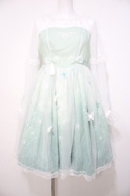 Preview of Butterfly Dream Embroidery　ワンピース S ミント×シロ