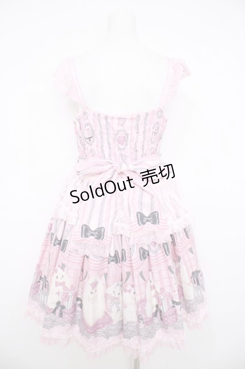 画像2: Angelic Pretty / Princess Puppyティアードジャンパースカート  ピンク Y-26-08-22-110-AP-OP-AS-ZY (2)