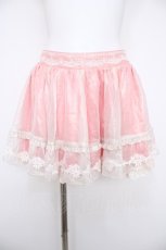 画像1: LIZ LISA / 裾レースチュールスカパン  ピンク Y-26-08-22-121-LO-PA-SZ-ZT733 (1)