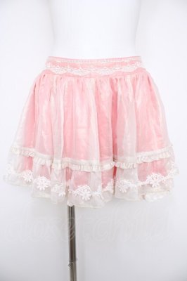 Preview of 裾レースチュールスカパン  ピンク