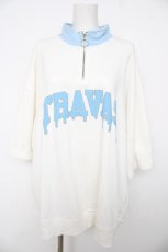 画像1: TRAVAS TOKYO / Logo half zip Tシャツ F ホワイト Y-26-08-22-012-PU-TO-SZ-ZT736 (1)