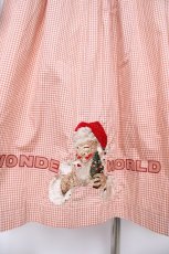 画像3: WONDERFUL WORLD / サンタ刺繍ギンガムスカート  ピンク Y-26-08-22-153-LO-SK-SZ-ZT732 (3)