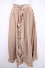 画像1: E hyphen world gallery / フリルスカート  ベージュ Y-26-08-22-160-LO-SK-SZ-ZT0824L (1)