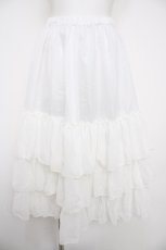 画像1: Victorian maiden / ロングシフォンアンダースカート  白 Y-26-08-22-167-CL-SK-SZ-ZY (1)