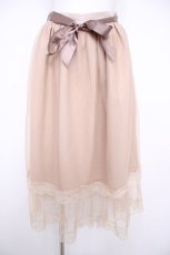 画像1: evelyn / ダブルチュールスカート  ベージュ Y-26-08-22-198-LO-SK-SZ-ZT737 (1)