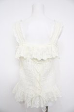 画像2: PINK HOUSE / バックレースアップニットビスチェ  生成り Y-26-08-24-038-LO-TO-SZ-ZY (2)