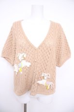 画像1: PINK HOUSE / メリーゴーラントモチーブカーディガン  ベージュ Y-26-08-24-041-LO-TO-AS-ZY (1)